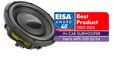Hertz Mille Pro MPS 250 S4 4 Ohm Slimfit 10" subwoofer løs enhed Eisa Award